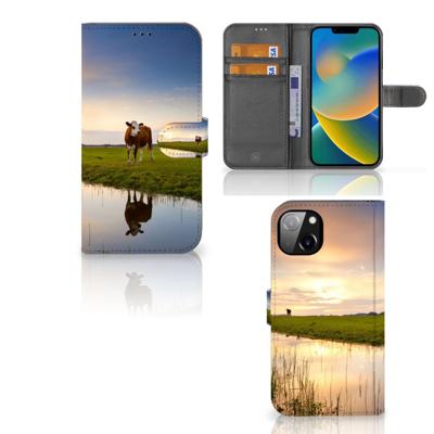 iPhone 14 Plus | Telefoonhoesje | Met pasjeshouder | Koe