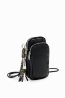 Leatherlook portemonnee/telefoontasje - BLACK - U