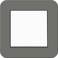 Lichtschakelaar wit met afdekaam donkergrijs-wit E3 Gira Design