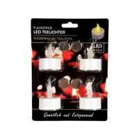 Led theelichtjes - 4x stuks - waxinelichtjes / lampjes