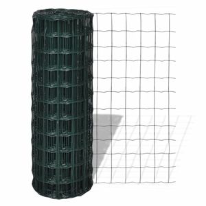 VidaXL Euro hek 10x1,0 m staal groen