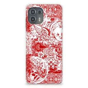 Silicone Back Case Motorola Edge 20 Lite Angel Skull Rood