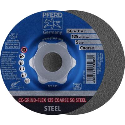 PFERD TOOLS 64188125 CC-GRIND-FLEX 125 SG STEEL COARSE Diameter 125 mm Boordiameter 22.23 mm Staal 10 stuk(s)