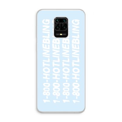 Hotline bling blue: Xiaomi Redmi Note 10 Lite Transparant Hoesje