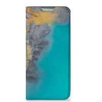 Xiaomi Redmi 10 Standcase Marble Blue Gold - thumbnail