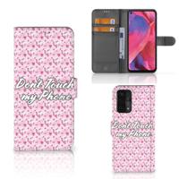 OPPO A54 5G | A74 5G | A93 5G Portemonnee Hoesje Flowers Pink DTMP | Portemonnee hoesje