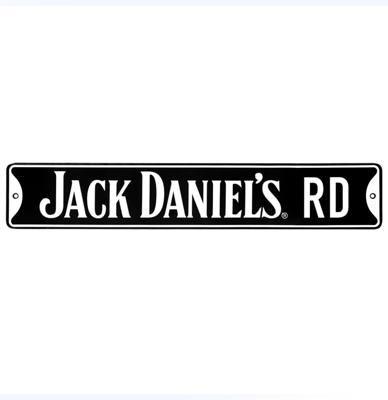 Jack Daniel's Straatnaambord - JACK DANIEL'S ROAD - Metaal met Reliëfletters