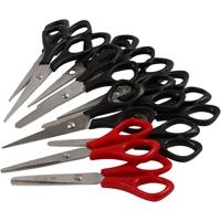 Creativ Company Schoolschaar, l: 14 cm, rechts- & linkshandig, zwart, rood, 12 stuk/ 1 doos
