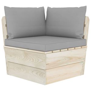 VidaXL Palletkussens 3 st oxford stof grijs