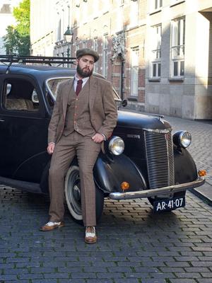 Maatpak Voor Heren | 3-delig Pak | Bruin Visgraat | Danny Whizz-Bang | Peaky Blinders | Peaky Blinders