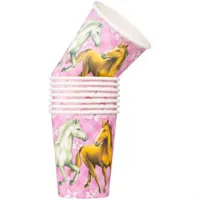 Feest bekers met paarden maat:-leeg-