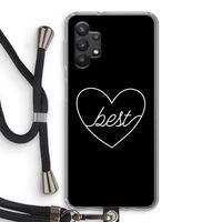 Best heart black: Samsung Galaxy A32 5G Transparant Hoesje met koord