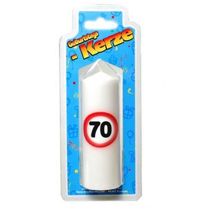 70 jaar versiering kaars
