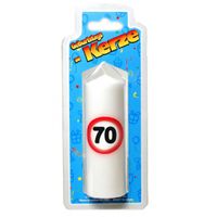 70 jaar versiering kaars