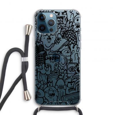 Vexx Black Mixtape: iPhone 12 Pro Transparant Hoesje met koord