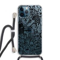 Vexx Black Mixtape: iPhone 12 Pro Transparant Hoesje met koord