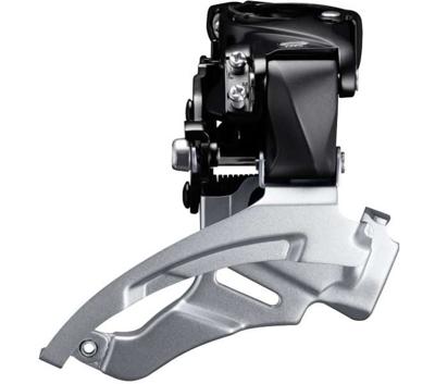 Voorderailleur 3 x 9-speed Shimano Alivio FD-M2000 top swing - dual pull met hoge klem 40T (66-69°) - Zwart/Zilver
