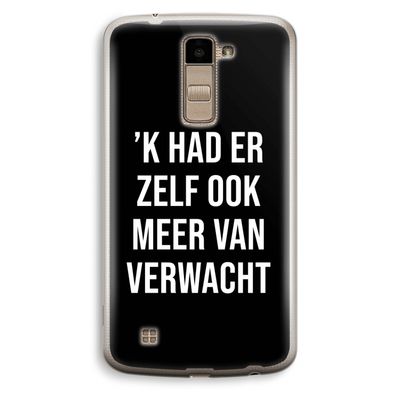 Meer verwacht - Zwart: LG K10 (2016) Transparant Hoesje