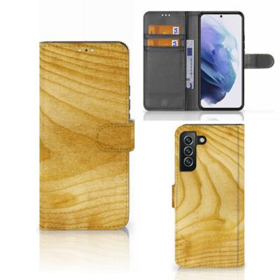 Samsung Galaxy S22 Plus | Book Style Case | Licht Hout | Portemonnee hoesje