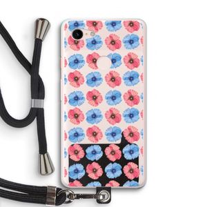 Klaproosjes: Pixel 3 XL Transparant Hoesje met koord