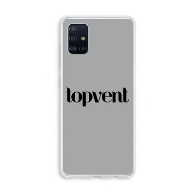 Topvent Grijs Zwart: Galaxy A51 4G Transparant Hoesje