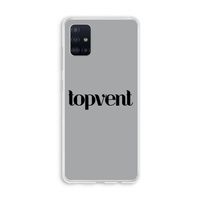 Topvent Grijs Zwart: Galaxy A51 4G Transparant Hoesje