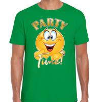Foute party t-shirt voor heren - Emoji Party - groen - carnaval/themafeest