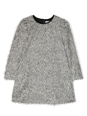 Monnalisa robe évasée en fourrure artificielle - Argent