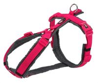 Trixie hondentuig premium trekking fuchsia / grijs Trixie hondentuig premium trekking fuchsia / grijs