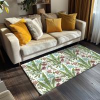 Vinyl tapijt bloemen en planten botanisch patroon