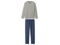 esmara Men Heren pyjama (Gestreept/wit/donkerblauw, L)