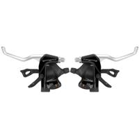 Rst Sunrace stuurveellers 3v/7v met remgreep zwart/zilver
