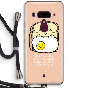 Sleep All Day: HTC U12+ Transparant Hoesje met koord