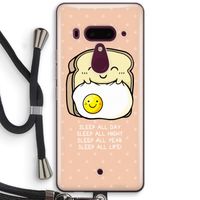 Sleep All Day: HTC U12+ Transparant Hoesje met koord