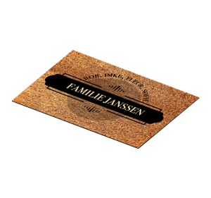 Gepersonaliseerde familienamen placemat