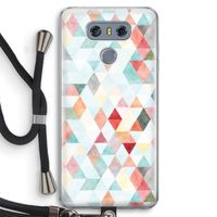 Gekleurde driehoekjes pastel: LG G6 Transparant Hoesje met koord Gekleurde driehoekjes pastel: LG G6 Transparant Hoesje met koord
