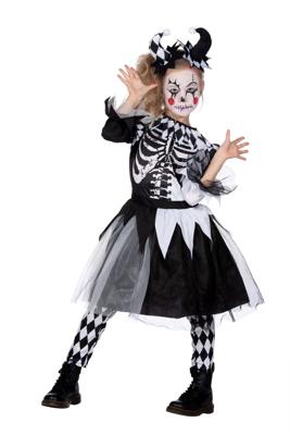 Halloween clown jurkje zwart/wit