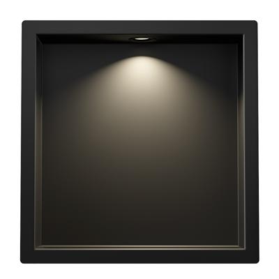 Inbouwnis BWS Albert 30x30x7 cm Met Led Mat Zwart Boss & Wessing