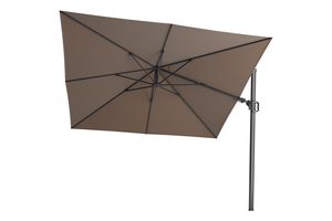 Platinum Challenger Zweefparasol T2 premium - 3x3 m. Havana Taupe