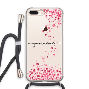 Hartjes en kusjes: iPhone 7 PLUS Transparant Hoesje met koord