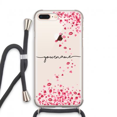 Hartjes en kusjes: iPhone 7 PLUS Transparant Hoesje met koord