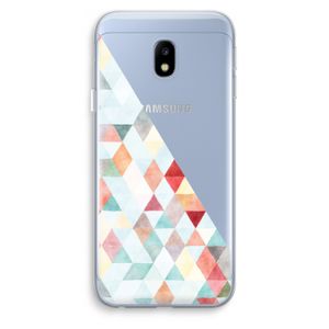 Gekleurde driehoekjes pastel: Samsung Galaxy J3 (2017) Transparant Hoesje