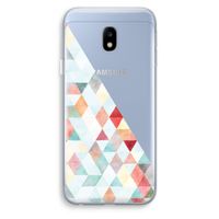 Gekleurde driehoekjes pastel: Samsung Galaxy J3 (2017) Transparant Hoesje