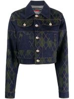 Andersson Bell veste en jean à motif de losanges - Bleu