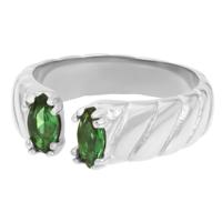 iXXXi Fame Ring Adore Emerald | Zilver