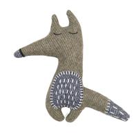 Jack and Vanilla Hondenspeelgoed - Knuffel met piep en knisper - Gerecycled - Vos - 22 cm