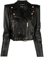 Versace veste de moto en cuir - Noir - thumbnail