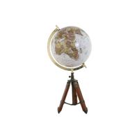 Wereldbol Home ESPRIT Bruin PVC Mangohout 27 x 25 x 55 cm