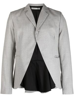 AARON ESH blazer en laine à détail de broche - Gris