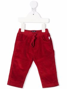 Il Gufo pantalon en velours côtelé à lien de resserrage - Rouge